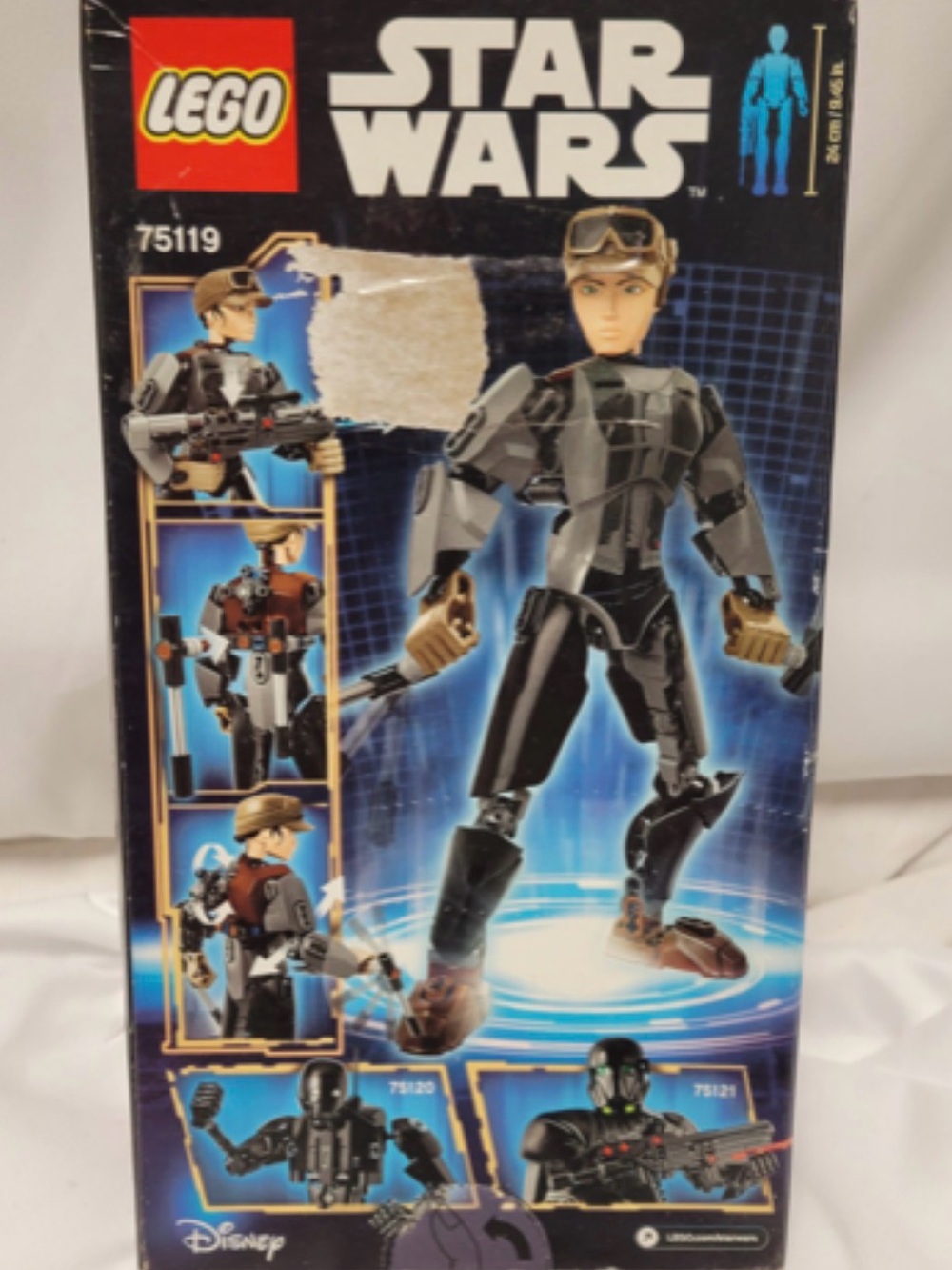 Lego Star Wars Black Figure with Brown Hands and Tan Headgear